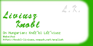 liviusz knobl business card